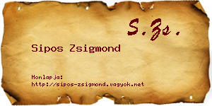 Sipos Zsigmond névjegykártya