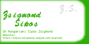 zsigmond sipos business card